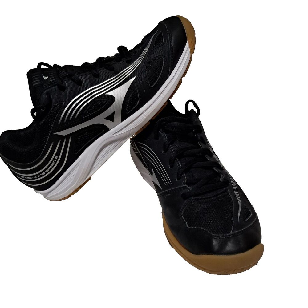 Mizuno Cyclone Speed 3 Black Athletic Volleyball Shoes Women's Size 9.5